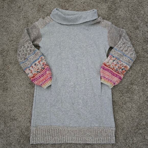 Daily Practice Anthropologie Cowl Neck Tunic Dress Soft Oversized Cozy XXS  Gray - Picture 2 of 9